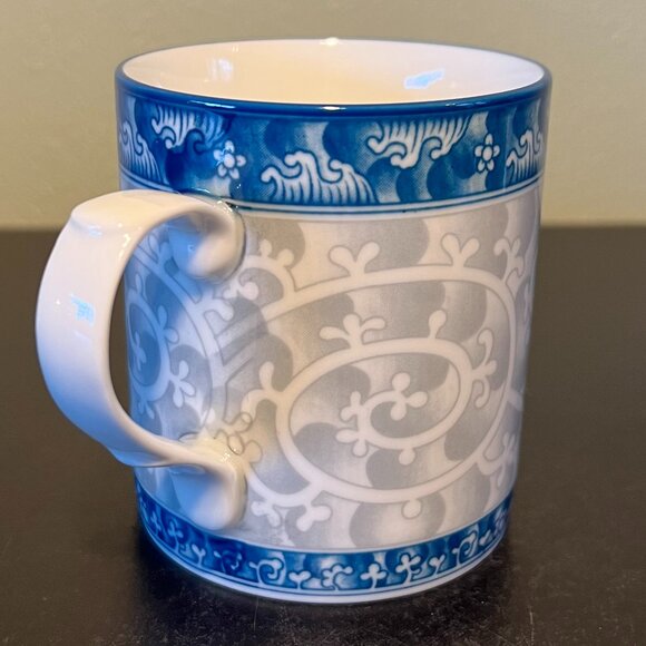 SEOKCHON LOKO Sweet Porcelain Cup / Mug ~ Blue & Gray. Water Aesthetic ~ Korea - Picture 8 of 11